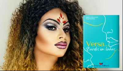 Livro Versa, da drag Nelly Winter, ser