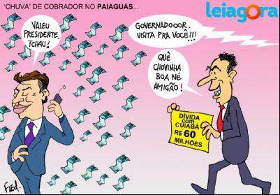 'Chuva' de cobrador no Paiagu