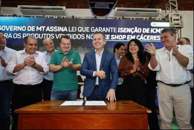 Governador afirma que Free Shop vai dar 'impulso novo' para oeste do Estado