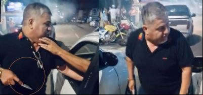 <Font color=Orange> Vídeo </font color> | Motorista de aplicativo tenta matar colega de profissão a facadas por disputa de corrida