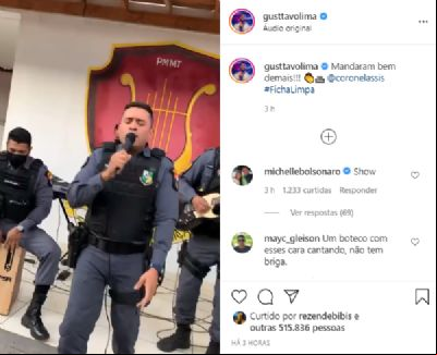 Gusttavo Lima reposta banda da PMMT