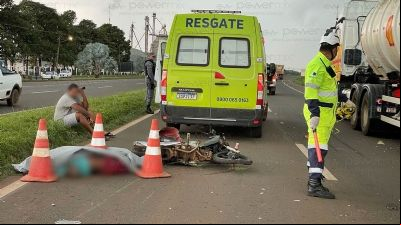 Motociclista morre atingido por caminhonete na BR-163 em Nova Mutum