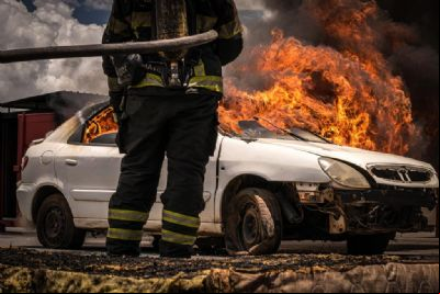 Bombeiros orientam motoristas sobre como agir em inc